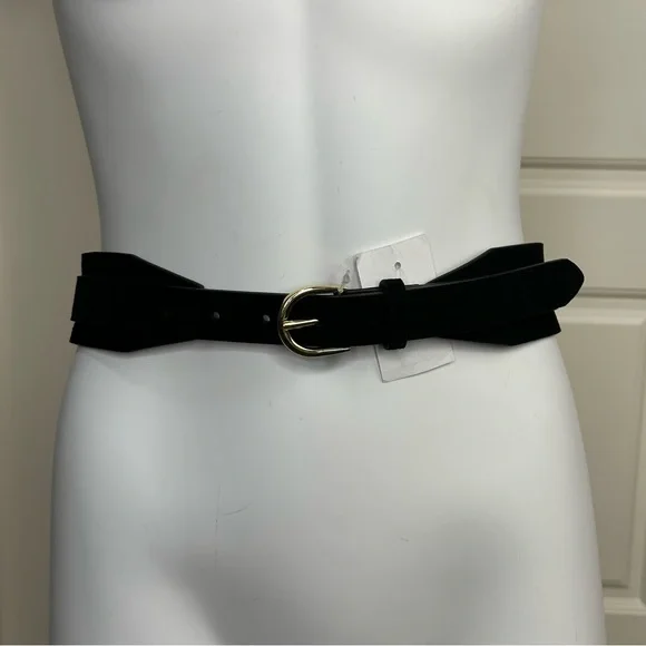 NWT J. Crew Sueded Black Belt S/M 30”-35” jcrew - Picture 2 of 7